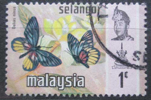 Potov znmka Malajsie Selangor 1971 Delias ninus Mi# 105