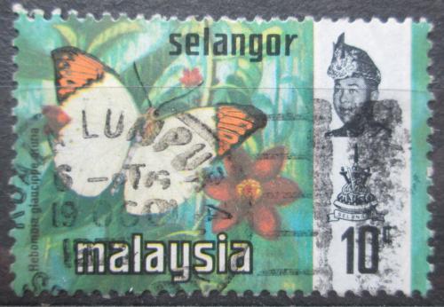 Poštová známka Malajsie Selangor 1971 Hebomoia glaucippe aturia Mi# 109