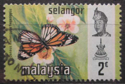 Poštová známka Malajsie Selangor 1971 Danaus melanippus hegesippus Mi# 106