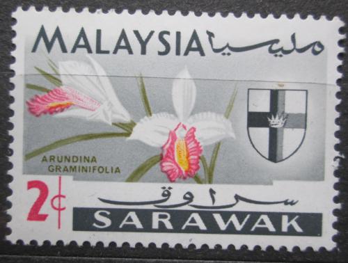 Poštová známka Malajsie Sarawak 1965 Orchidej, Arundina graminifolia Mi# 213