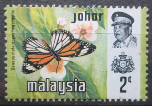 Poštová známka Malajsie Johor 1971 Danaus melanippus hegesippus Mi# 162