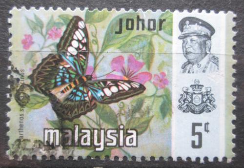 Poštová známka Malajsie Johor 1971 Parthenos sylevya lilacinus Mi# 163