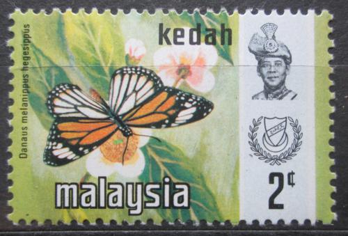 Poštová známka Malajsie Kedah 1971 Danaus melanippus hegesippus Mi# 114