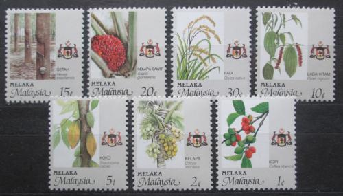 Poštové známky Malajsie Melaka 1986 Zemìdìlské produkty Mi# 94-100