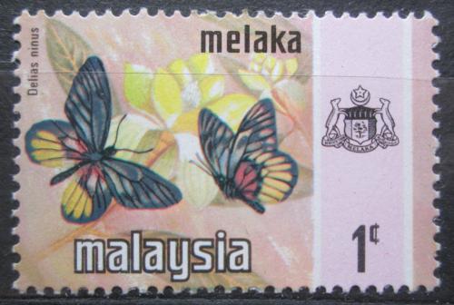 Poštová známka Malajsie Melaka 1971 Delias ninus Mi# 73