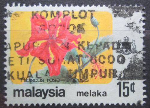 Poštová známka Malajsie Melaka 1979 Ibišek ènská rùže Mi# 84