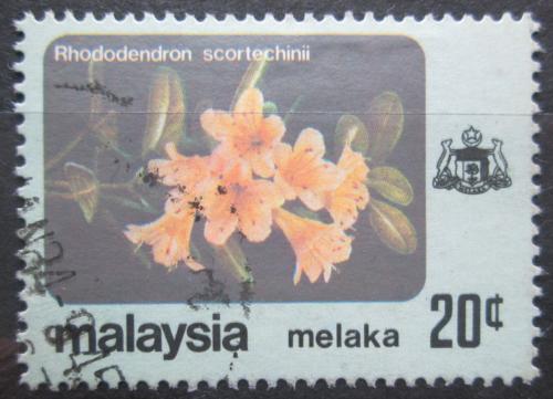 Potov znmka Malajsie Melaka 1979 Rhododendron scortechinii Mi# 85