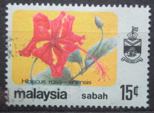 Poštová známka Malajsie Sabah 1979 Ibišek èínská rùže Mi# 35
