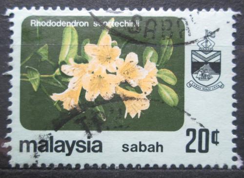 Potov znmka Malajsie Sabah 1979 Rhododendron scortechinii Mi# 36