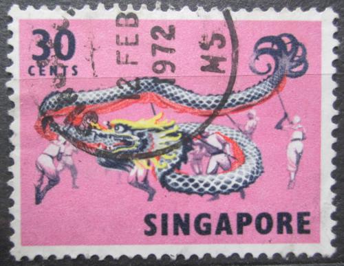 Potov znmka Singapur 1968 Dra tanec Mi# 92 A