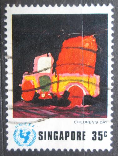 Potov znmka Singapur 1974 Dtsk kresba, UNICEF Mi# 223 - zvi obrzok