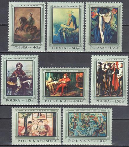 Poštové známky Po¾sko 1968 Umenie Mi# 1864-71
