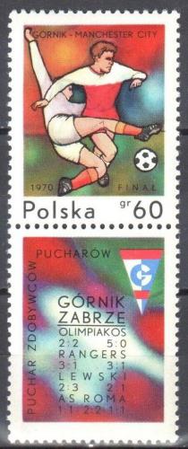 Poštová známka Po¾sko 1970 Futbal Mi# 2008