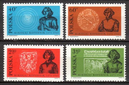 Poštové známky Po¾sko 1972 Mikuláš Kopernik Mi# 2182-85