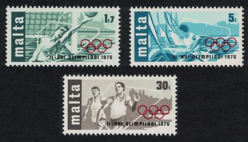Poštové známky Malta 1976 LOH Montreal Mi# 529-31