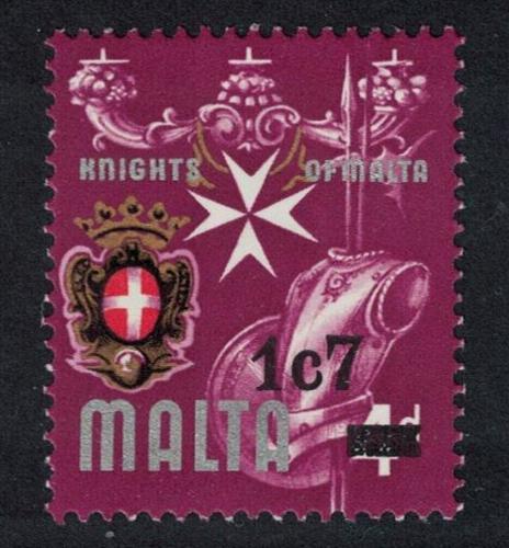 Poštová známka Malta 1977 Maltézský køíž pretlaè Mi# 545