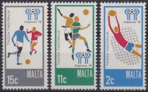 Poštové známky Malta 1978 MS ve futbale Mi# 571-73
