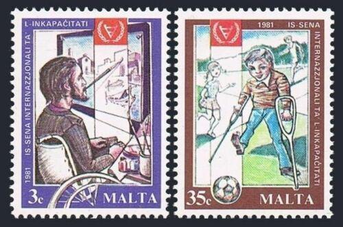 Poštové známky Malta 1981 Medzinárodný rok postižených Mi# 632-33