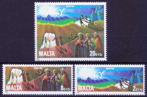 Poštové známky Malta 1982 Vianoce Mi# 666-68