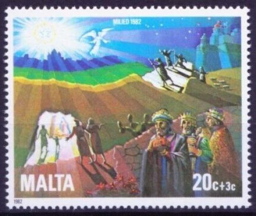 Poštová známka Malta 1982 Vianoce Mi# 668