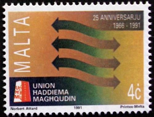 Poštová známka Malta 1991 Unie Haddiema Maghqudin, 25. výroèie Mi# 863