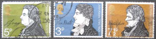 Poštové známky Ve¾ká Británia 1971 Básníci Mi# 577-79