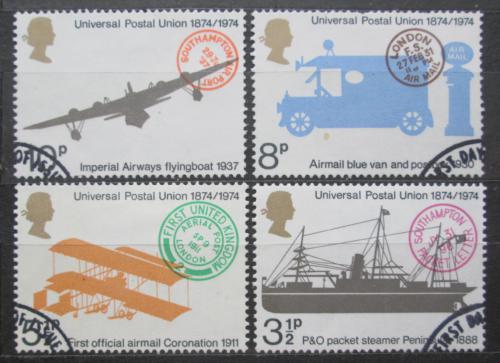 Poštové známky Ve¾ká Británia 1974 UPU, 100. výroèie Mi# 650-53 