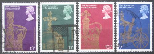 Poštové známky Ve¾ká Británia 1978 Krá¾ovská korunovace, 25. výroèie Mi# 765-68