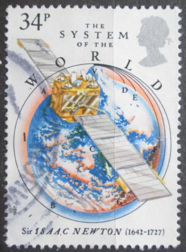 Poštová známka Ve¾ká Británia 1987 Satelit a Zemì Mi# 1104