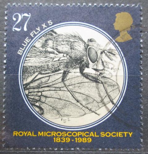 Potov znmka Vek Britnia 1989 Moucha pod mikroskopem Mi# 1219