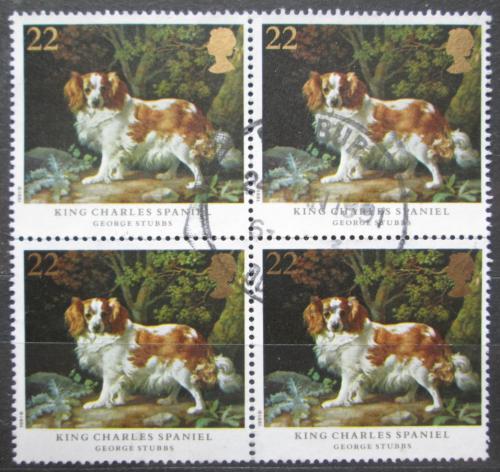 Poštové známky Ve¾ká Británia 1991 Kavalír King Charles ètyøblok Mi# 1305