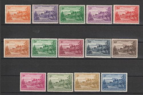 Poštové známky Norfolk 1947 Záliv TOP SET Mi# 1-14 Kat 55€