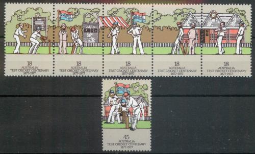 Potov znmky Austrlia 1977 Kriket Mi# 632-37 - zvi obrzok