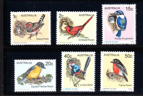 Poštové známky Austrália 1979 Vtáci Mi# 686-91