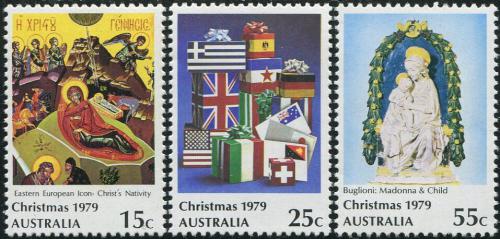 Poštové známky Austrália 1979 Vianoce Mi# 696-98