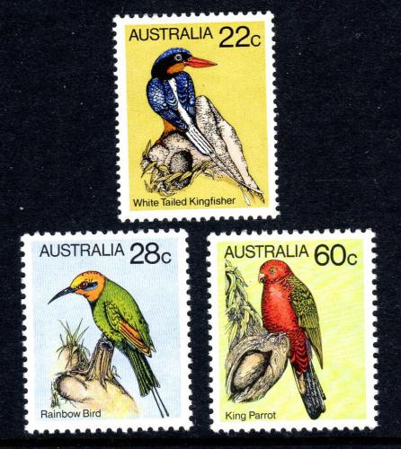 Poštové známky Austrália 1980 Vtáci Mi# 705-07