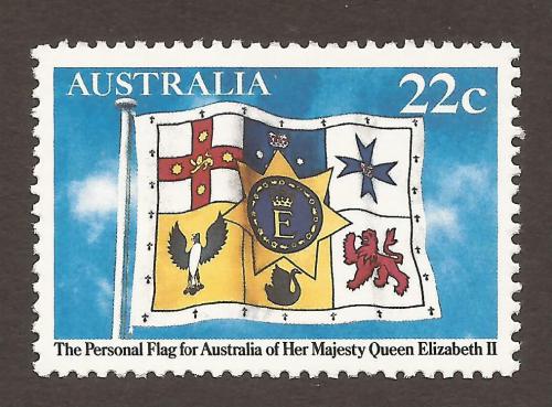 Poštová známka Austrália 1981 Vlajka krá¾ovné pro Austrálii Mi# 748