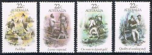 Poštová známka Austrália 1981 Zlatá horeèka Mi# 749-52