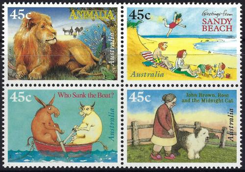 Poštové známky Austrália 1996 Ilustrace z dìtských knih Mi# 1582-85