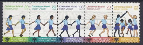 Poštové známky Vianoèný ostrov 1979 Medzinárodný rok dìtí Mi# 110-14