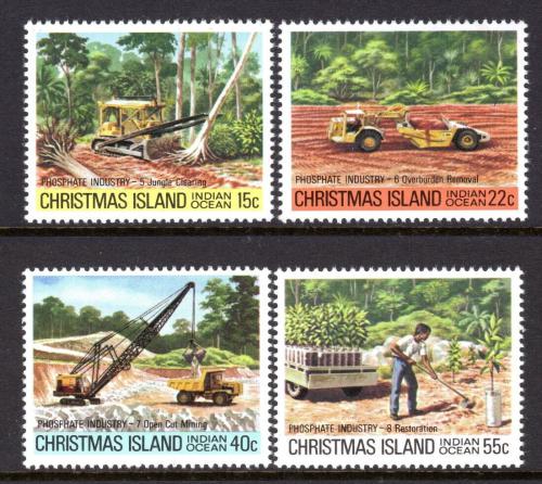 Poštové známky Vianoèný ostrov 1980 Tìžba fosfátu Mi# 128-31