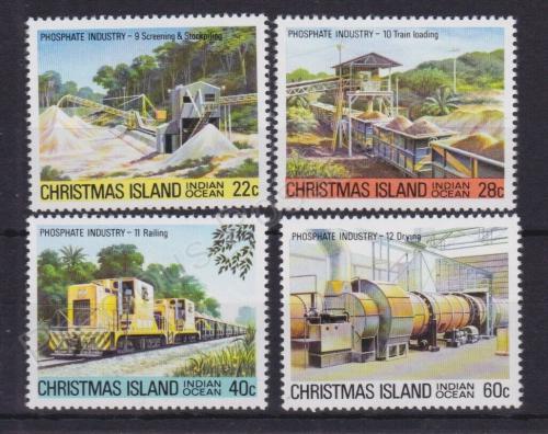 Poštové známky Vianoèný ostrov 1981 Tìžba fosfátù Mi# 138-41