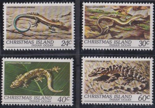 Poštové známky Vianoèný ostrov 1981 Jašterice Mi# 146-49