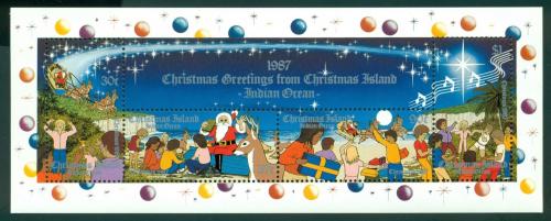 Poštové známky Vianoèný ostrov 1987 Vianoce Mi# Block 4