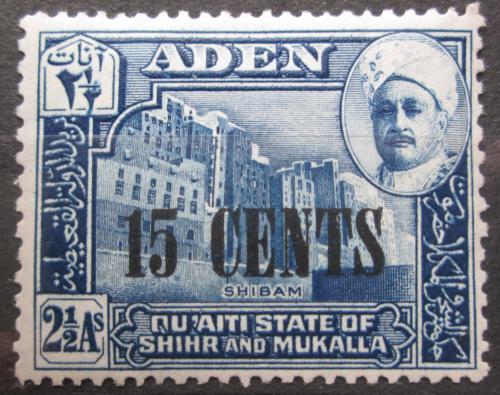 Poštová známka Aden Kathiri 1951 Shibam pretlaè Mi# 22