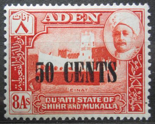 Poštová známka Aden Kathiri 1951 Einat pretlaè Mi# 24
