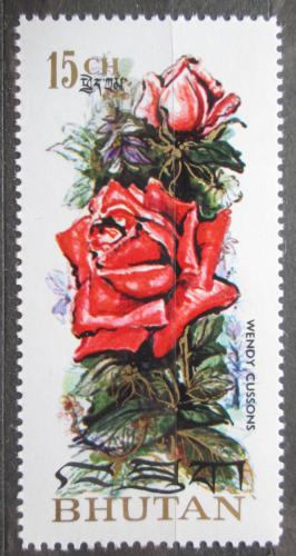 Poštová známka Bhútán 1973 Rùže Mi# 545