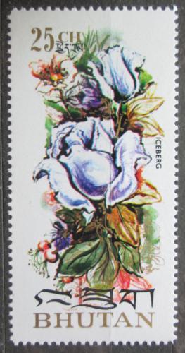 Poštová známka Bhútán 1973 Rùže Mi# 546