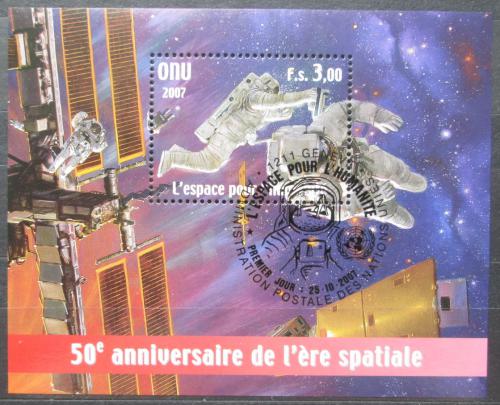 Poštová známka OSN Ženeva 2007 Prieskum vesmíru Mi# Block 22