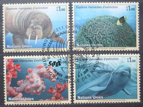 Poštové známky OSN Ženeva 2008 Morská fauna Mi# 588-91 Kat 5€